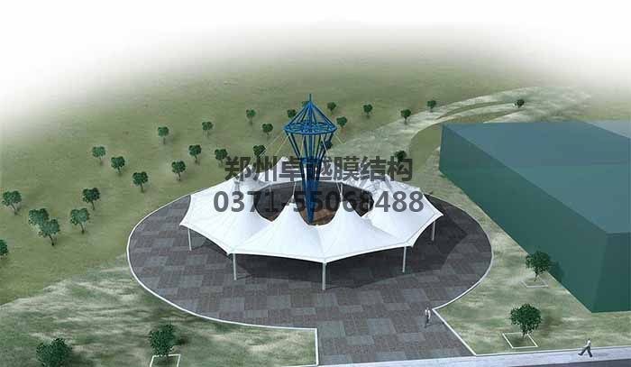 游樂場/兒童樂園膜結(jié)構(gòu)遮陽棚設(shè)計(jì)效果圖一